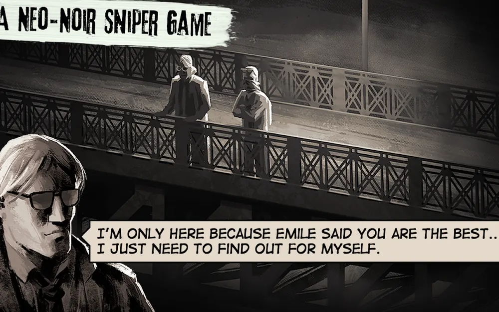 A conversa na ponte é contada em banda desenhada: "I'm only here because Emile said you are the best…".